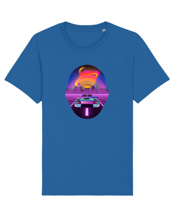 Retro Vapor Wave Man Royal Blue