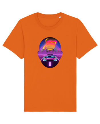 Retro Vapor Wave Man Bright Orange