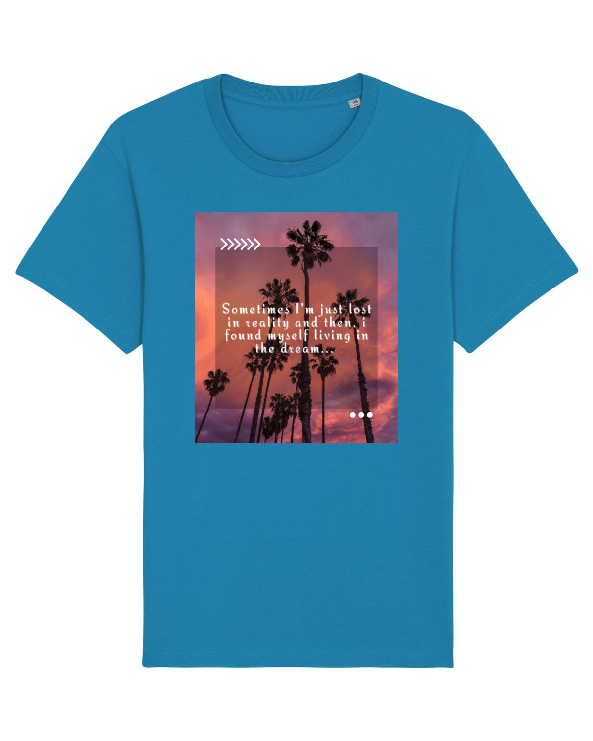 Tricou mânecă scurtă Unisex Rocker Azur