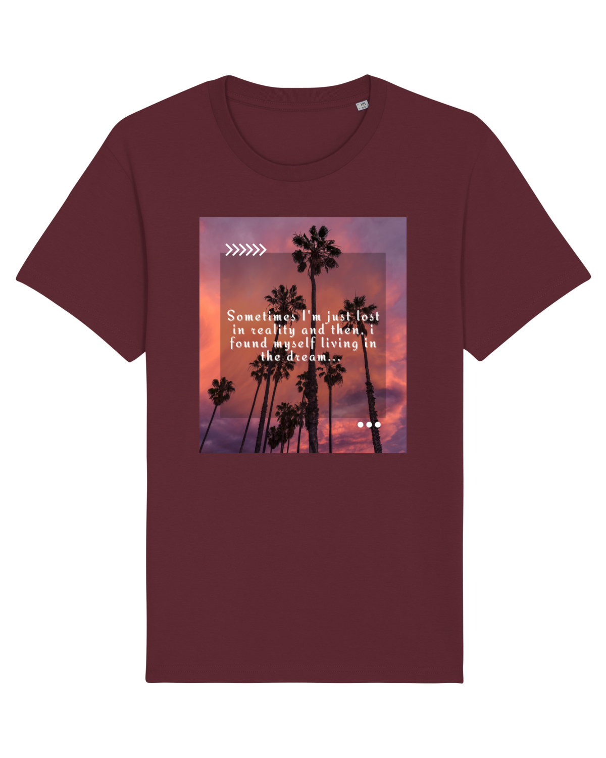 Tricou mânecă scurtă Unisex Rocker Burgundy