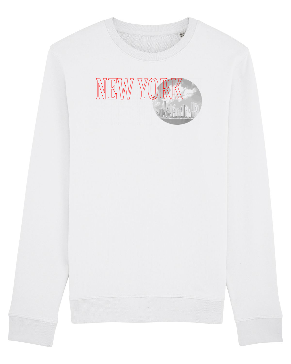 Bluză mânecă lungă Unisex Rise White