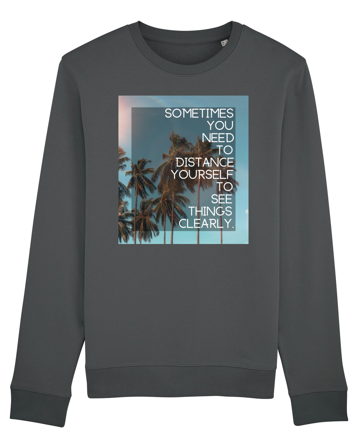 Bluză mânecă lungă Unisex Rise Anthracite