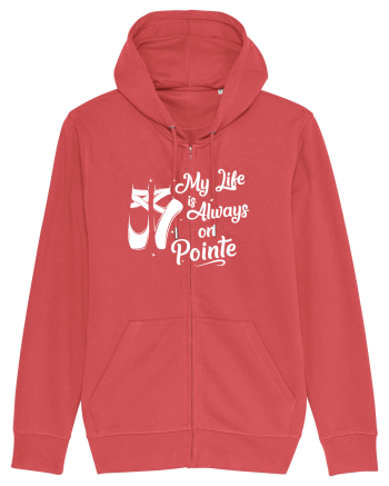 On pointe Carmine Red