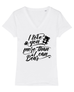 I love you more Tricou mânecă scurtă guler V Damă Evoker
