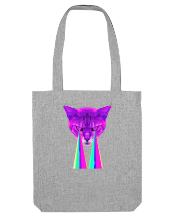 Retro Cat Heather Grey