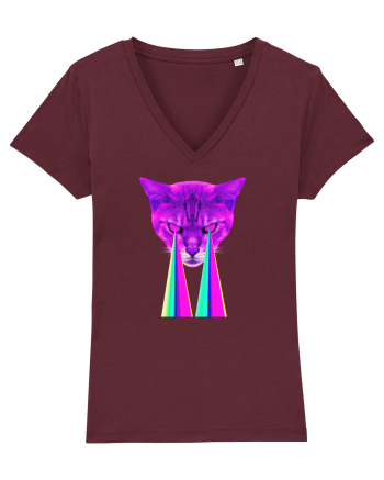 Retro Cat Burgundy