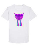 Retro Cat Tricou mânecă scurtă guler larg Bărbat Skater