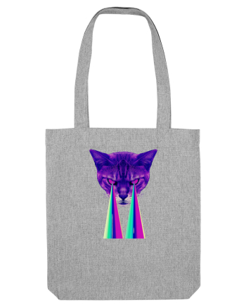 Retro Cat Heather Grey