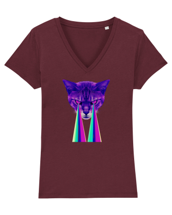 Retro Cat Burgundy
