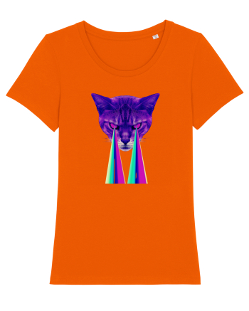 Retro Cat Bright Orange