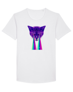 Retro Cat Tricou mânecă scurtă guler larg Bărbat Skater