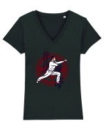Kyokushin Karate  Tricou mânecă scurtă guler V Damă Evoker