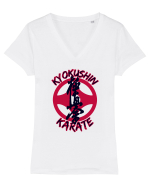 Kyokushin Karate  Tricou mânecă scurtă guler V Damă Evoker