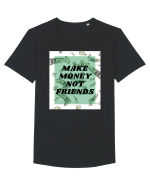 Make money not friends Tricou mânecă scurtă guler larg Bărbat Skater