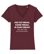 FAC CE VREAU Tricou mânecă scurtă guler V Damă Evoker