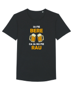 BERE Tricou mânecă scurtă guler larg Bărbat Skater