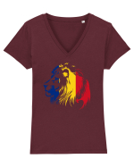 LEUL ROMANESC Tricou mânecă scurtă guler V Damă Evoker