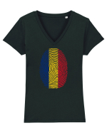 AMPRENTA TRICOLOR Tricou mânecă scurtă guler V Damă Evoker