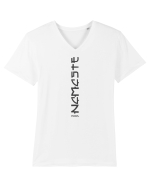 Pur și simplu „namaste” Tricou mânecă scurtă guler V Bărbat Presenter