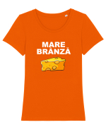 MARE BRANZA Tricou mânecă scurtă guler larg fitted Damă Expresser
