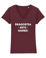 DRAGOSTEA ESTE OARBA Tricou mânecă scurtă guler V Damă Evoker