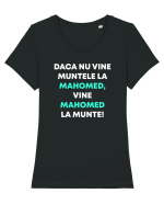 MUNTELE LA MAHOMED Tricou mânecă scurtă guler larg fitted Damă Expresser