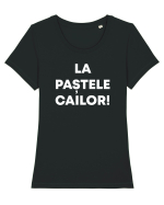 LA PASTELE CAILOR Tricou mânecă scurtă guler larg fitted Damă Expresser