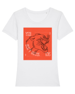 You don't know me Tricou mânecă scurtă guler larg fitted Damă Expresser