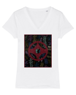 Kyokushin Karate  Tricou mânecă scurtă guler V Damă Evoker