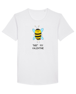 BEE my Valentine Tricou mânecă scurtă guler larg Bărbat Skater