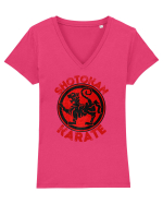 Shotokan Karate Tricou mânecă scurtă guler V Damă Evoker