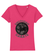 Shotokan Karate Tricou mânecă scurtă guler V Damă Evoker