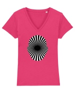 Psychedelic Man  Tricou mânecă scurtă guler V Damă Evoker