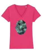 Psychedelic Man  Tricou mânecă scurtă guler V Damă Evoker