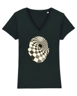 Psychedelic Man  Tricou mânecă scurtă guler V Damă Evoker