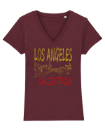 Los Angeles Tricou mânecă scurtă guler V Damă Evoker