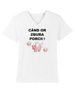 CAND OR ZBURA PORCII Tricou mânecă scurtă guler V Bărbat Presenter