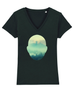 Nature In My Mind Tricou mânecă scurtă guler V Damă Evoker