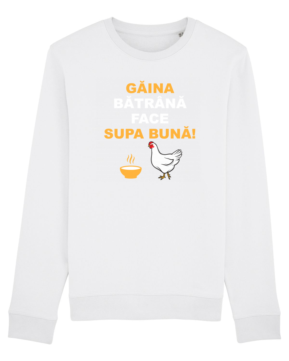 Bluză mânecă lungă Unisex Rise White
