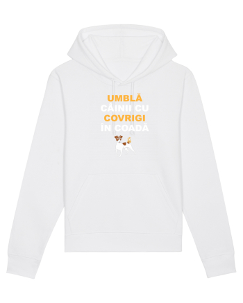 UMBLA CAINII CU COVRIGI IN COADA White