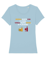 BEREA DUPA VIN E CHIN Tricou mânecă scurtă guler larg fitted Damă Expresser
