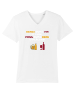 BEREA DUPA VIN E CHIN Tricou mânecă scurtă guler V Bărbat Presenter