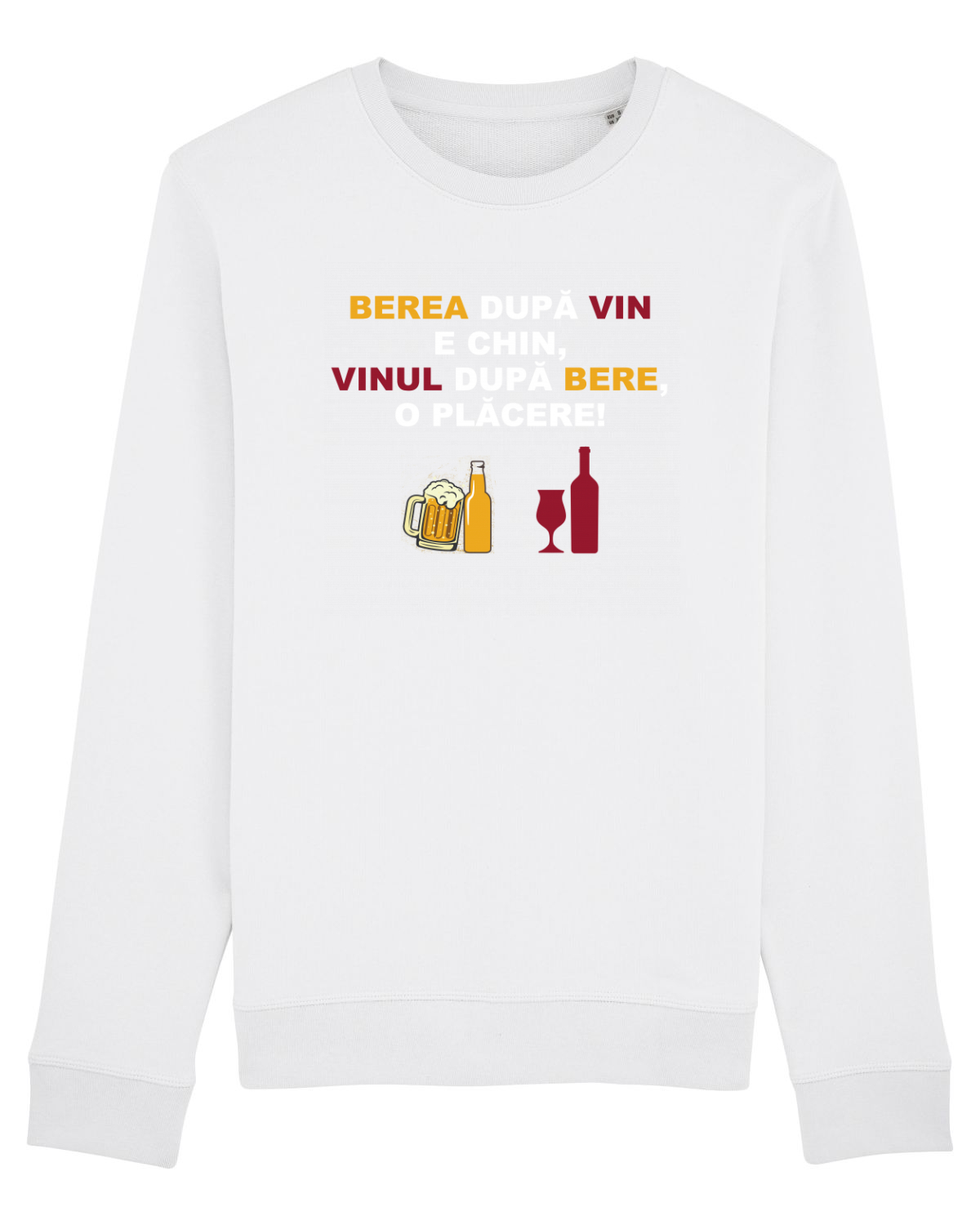 Bluză mânecă lungă Unisex Rise White