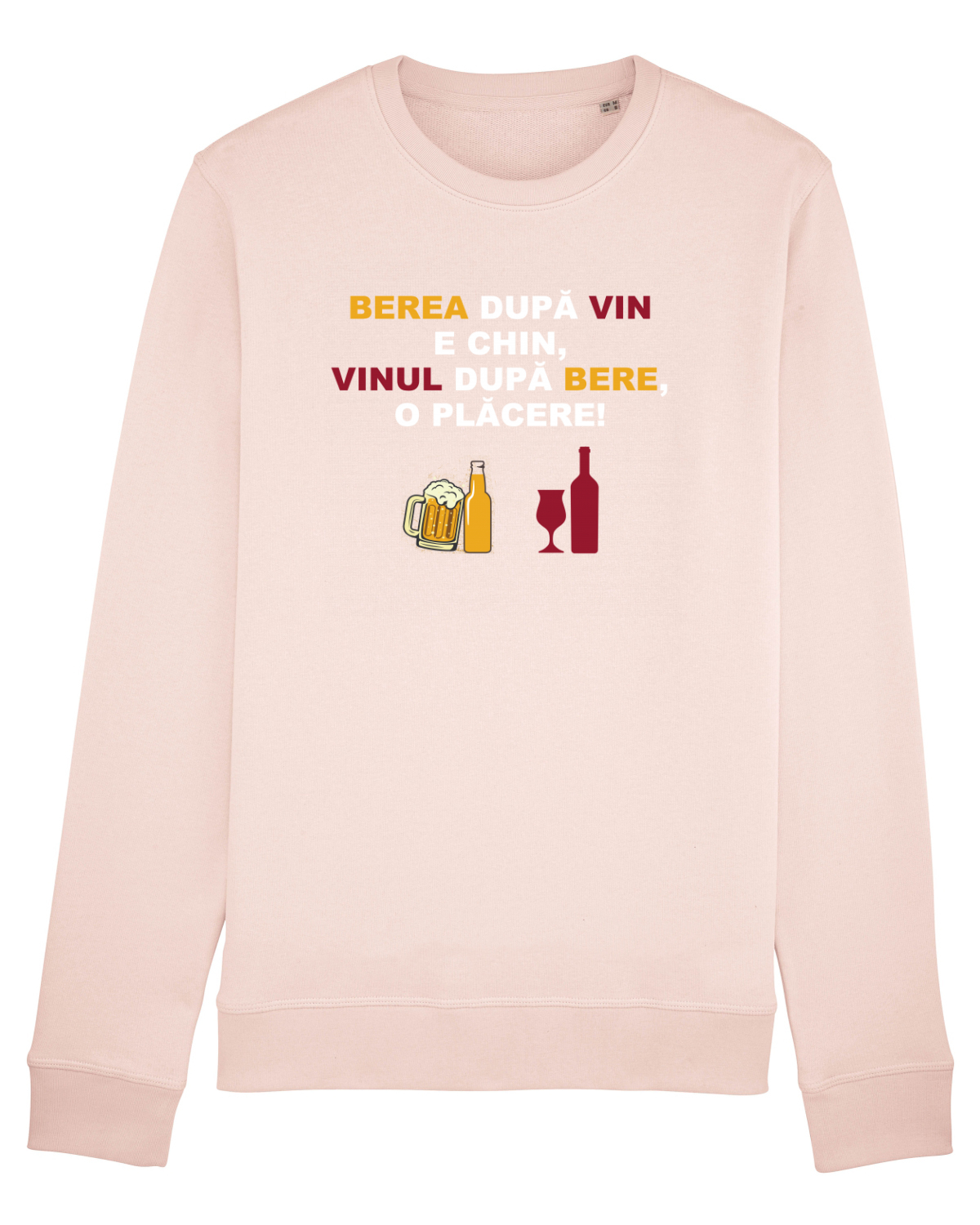 Bluză mânecă lungă Unisex Rise Candy Pink