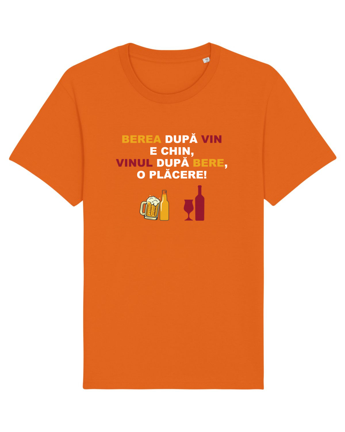 Tricou mânecă scurtă Unisex Rocker Bright Orange