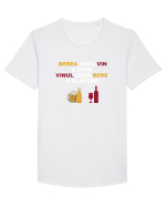 BEREA DUPA VIN E CHIN Tricou mânecă scurtă guler larg Bărbat Skater