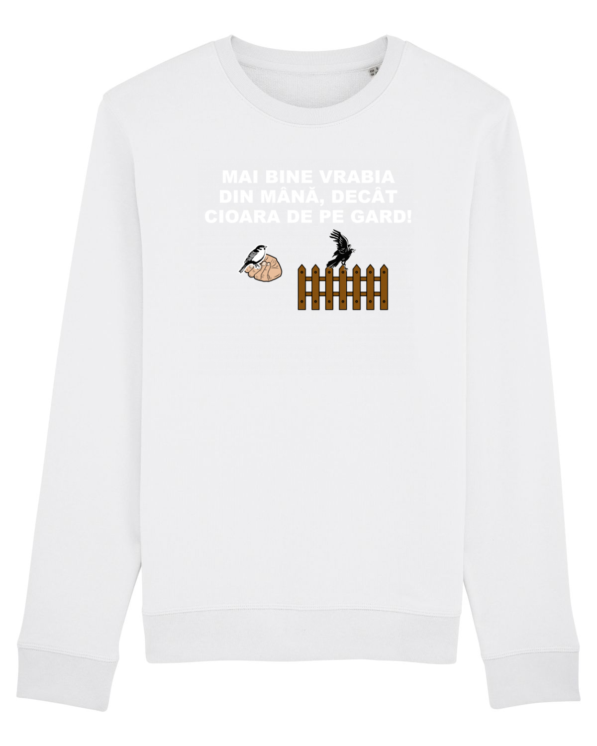 Bluză mânecă lungă Unisex Rise White