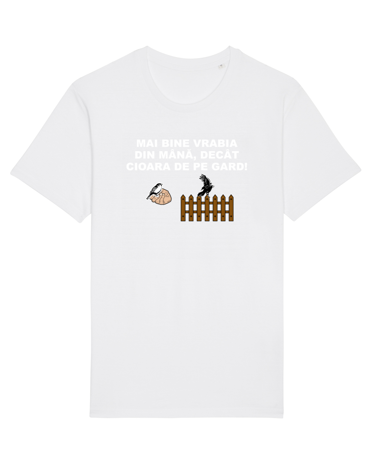 Tricou mânecă scurtă Unisex Rocker White