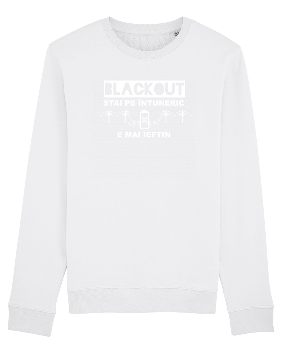 Bluză mânecă lungă Unisex Rise White