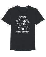 Space Is My Therapy Tricou mânecă scurtă guler larg Bărbat Skater